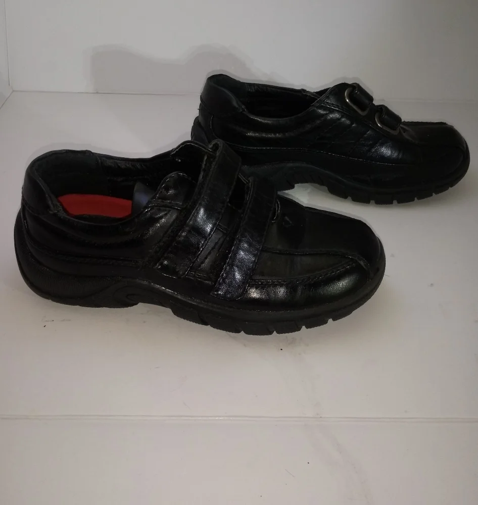 Good fellas boys black double Velcro strap…